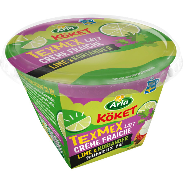 Arla Köket Crème Fraiche Lätt Texmex Lime & Koriander