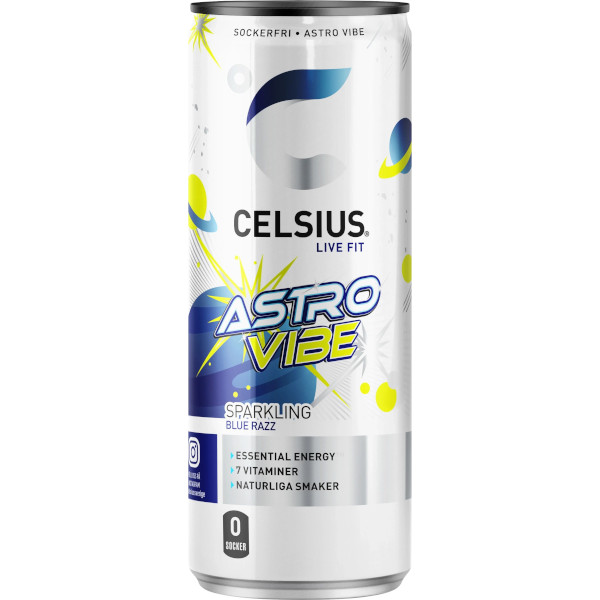 Celsius Energidryck Astro Vibe Blue Razz