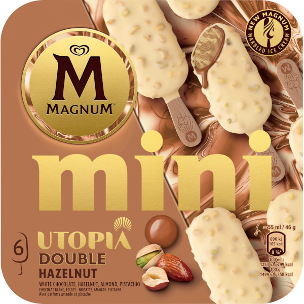 Magnum Glasspinne Utopia Double Hazelnut Mini