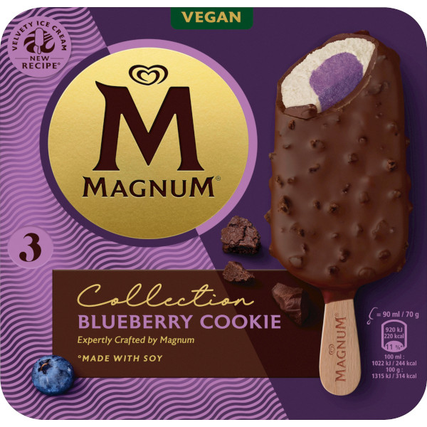 Magnum Glasspinne Blueberry Cookie Vegan