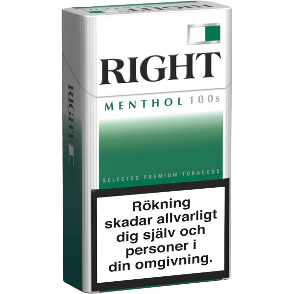 Right Cigaretter Menthol 100s