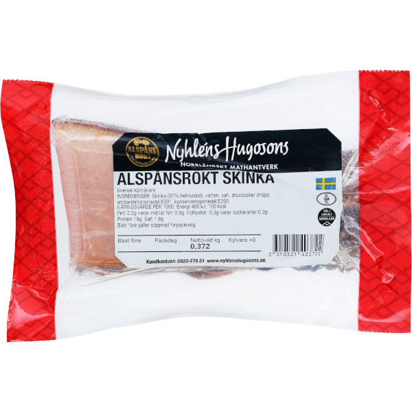 Nyhléns Hugosons Skinka Alspånsrökt Bit