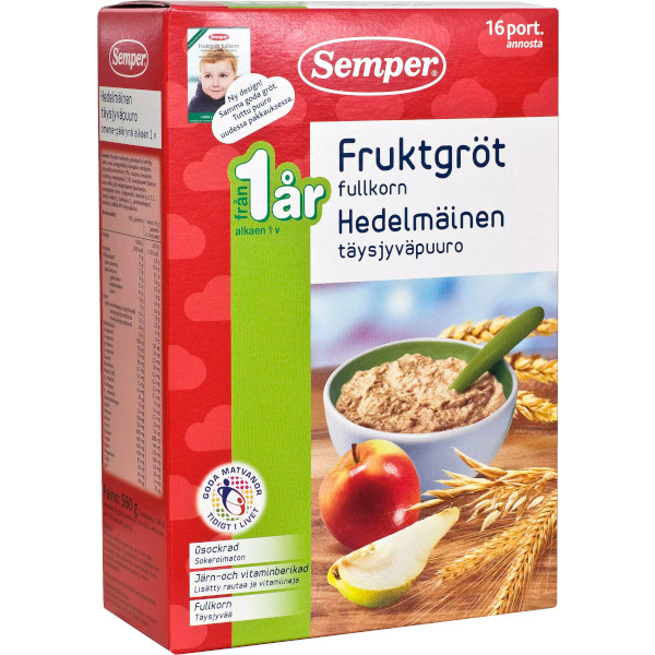 Semper Fruktgröt Fullkorn 1år