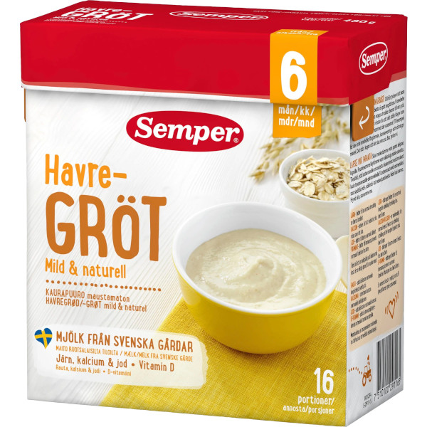 Semper Havregröt 6mån