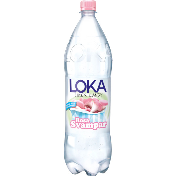Loka Kolsyrat Vatten Likes Candy Rosa Svampar