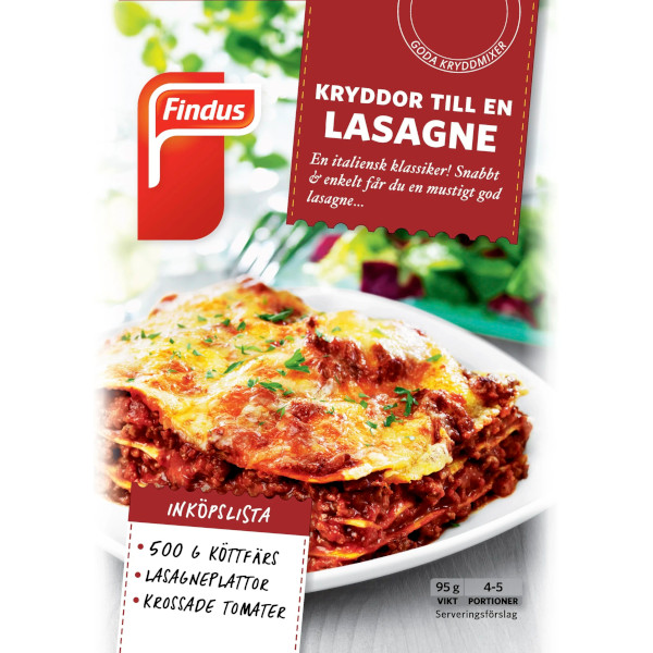 Findus Kryddmix Lasagne