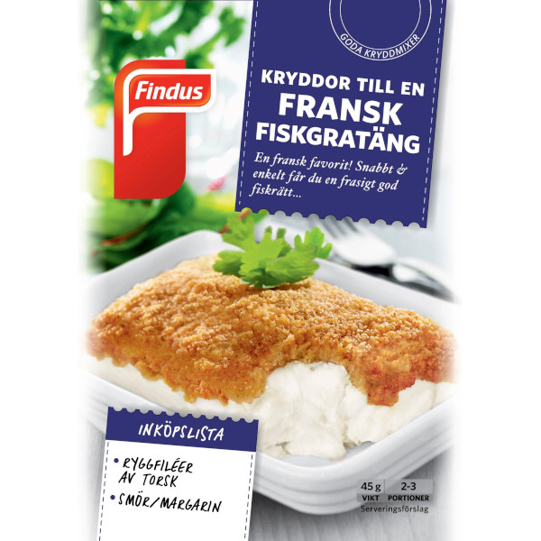 Findus Kryddmix Fransk Fiskgratäng