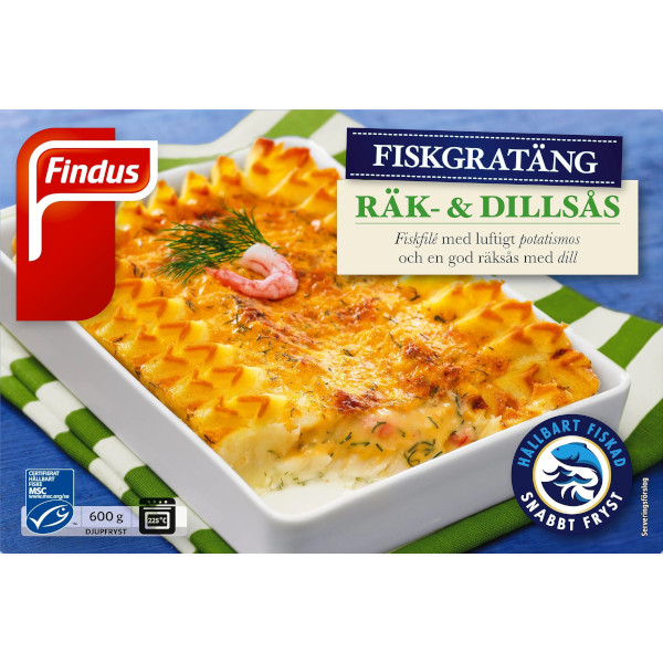 Findus Fiskgratäng Räk & Dillsås
