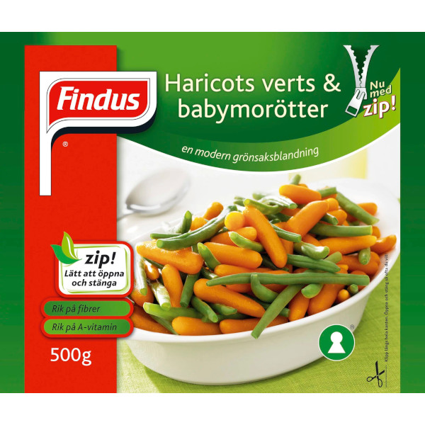Findus Hericots Verts & Babymorötter