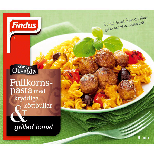 Findus Kökets Utvalda Fullkornspasta & Kryddiga Köttbullar