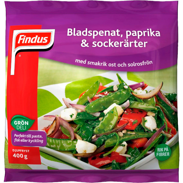 Findus Bladspenat/Paprika/Sockerärter