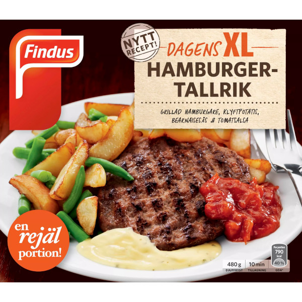 Findus Dagens XL Hamburgertallrik
