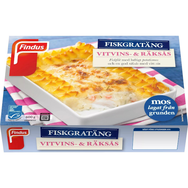 Findus Fiskgratäng Vitvins & Räksås