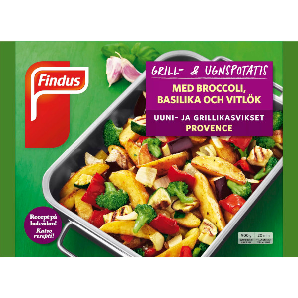Findus Grill & Ugnspotatis Broccoli/Basilika/Vitlök