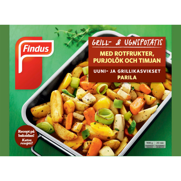 Findus Grill & Ugnspotatis Rotfrukter/Purjolök/Timjan