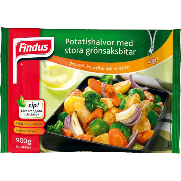 Findus Potatishalvor & Stora Grönsaksbitar