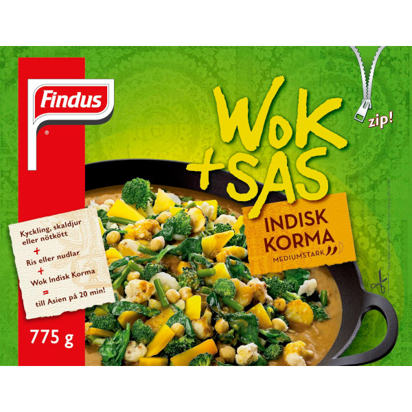 Findus Wok+Sås Indisk Korma