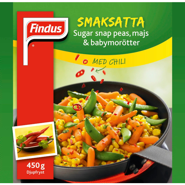 Findus Sugar Snap Peas/Majs/Babymorötter Chili