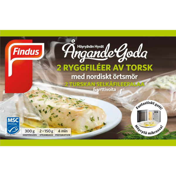 Findus Ryggfiléer Torsk Ångpåse Nordiskt Örtsmör