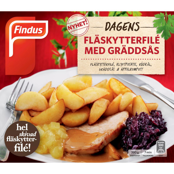 Findus Dagens Fläskytterfilé & Gräddsås