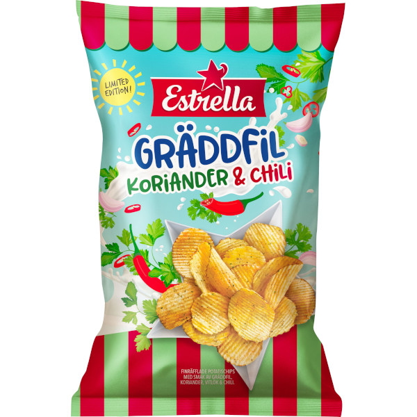 Estrella Chips Gräddfil/Koriander/Chili