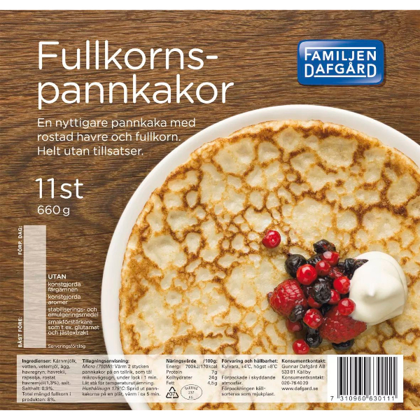 Dafgårds Fullkornspannkakor