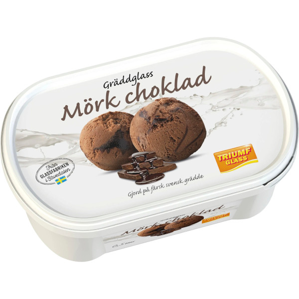 Triumf Glass Gräddglass Mörk Choklad
