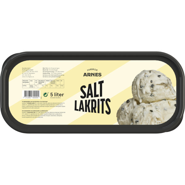 Farbror Arnes Gräddglass Saltlakrits