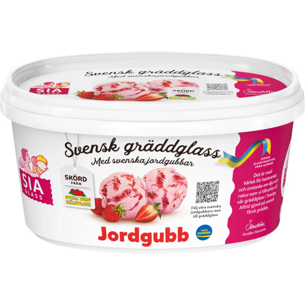 SIA Glass Gräddglass Jordgubb