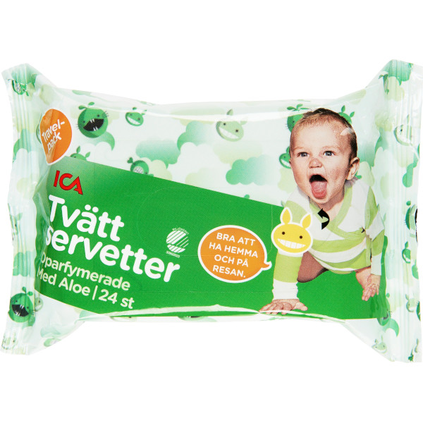 ICA Tvättservetter Oparfymerade