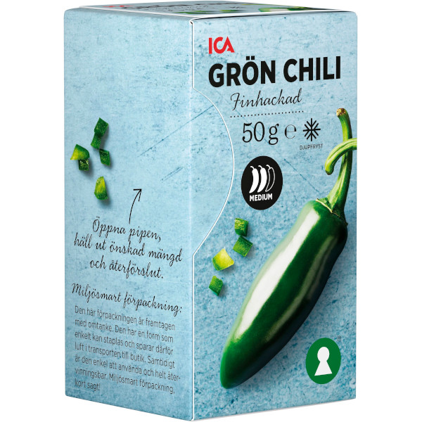 ICA Grön Chili Finhackad