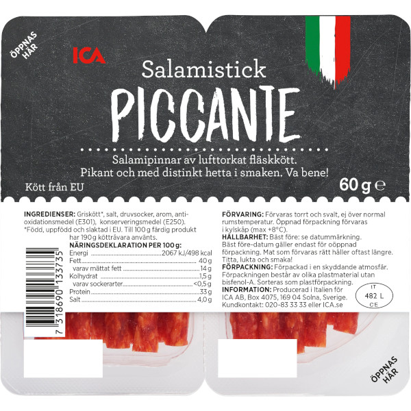 ICA Salamistick Piccante