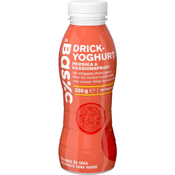 ICA Basic Drickyoghurt Persika & Passionsfrukt