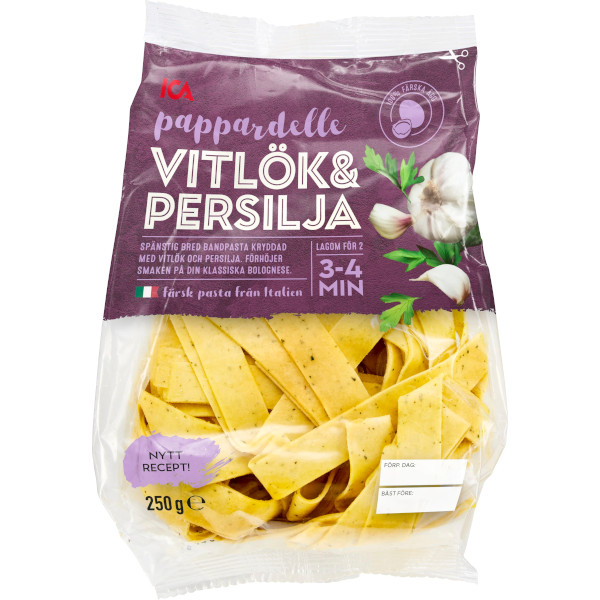 ICA Pappardelle Vitlök & Persilja