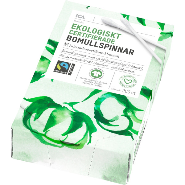 ICA Apotek Hjärtat Bomullspinnar Ekologiska