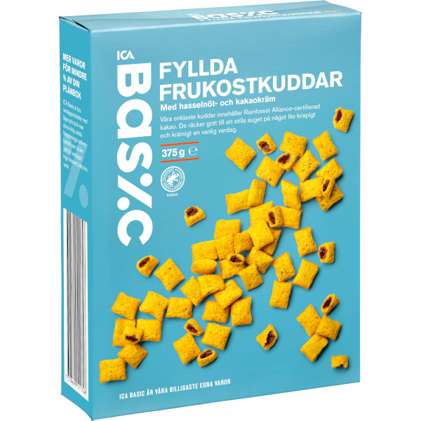 ICA Basic Fyllda Frukostkuddar Hasselnöt & Kakako