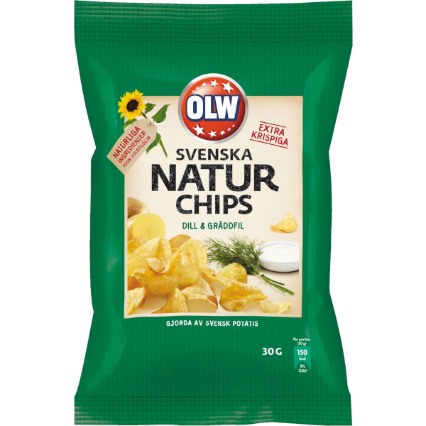 OLW Naturchips Dill & Gräddfil