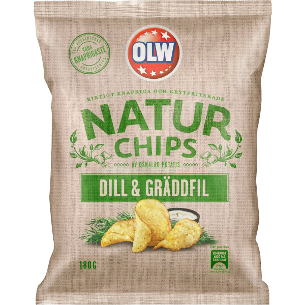 OLW Naturchips Dill & Gräddfil