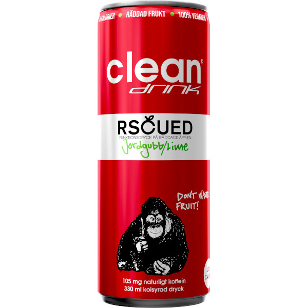 Clean Drink Funktionsdryck Rscued Jordgubb/Lime