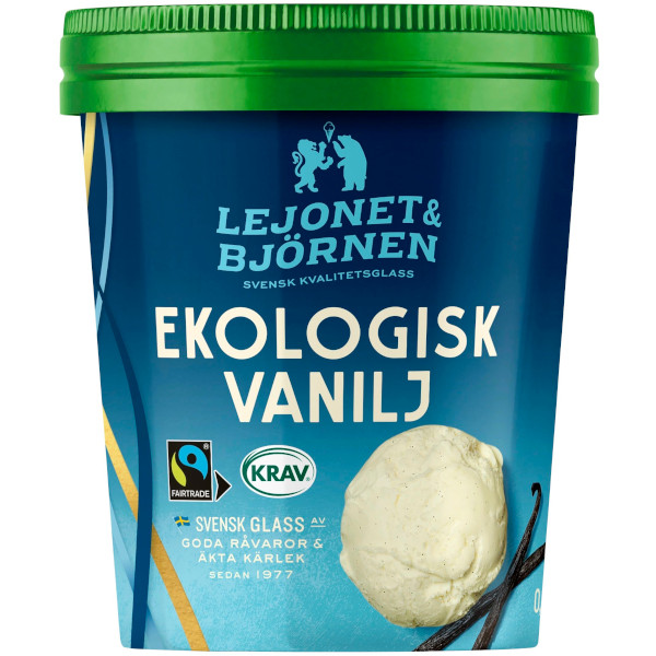 Lejonet & Björnen Glass Vanilj Ekologisk