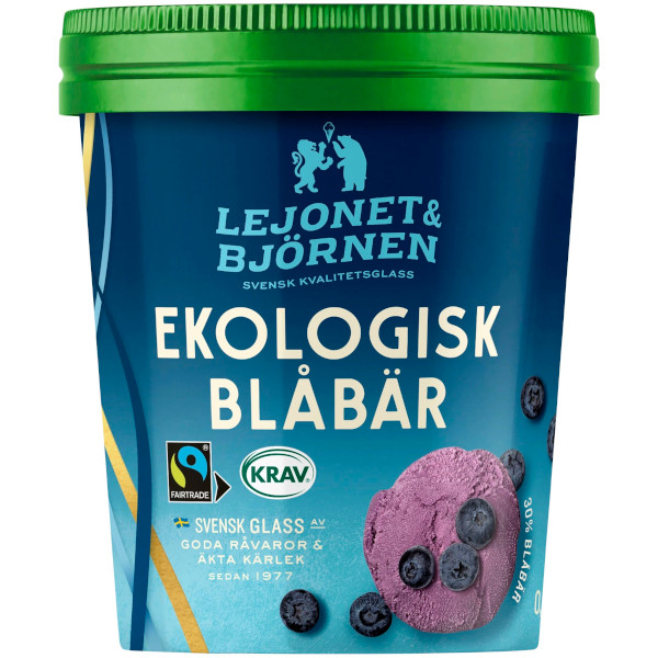 Lejonet & Björnen Glass Blåbär Ekologisk