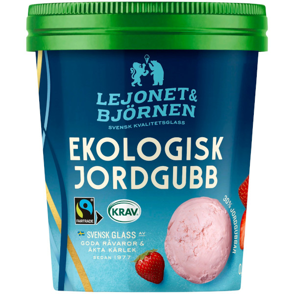 Lejonet & Björnen Glass Jordgubb Ekologisk